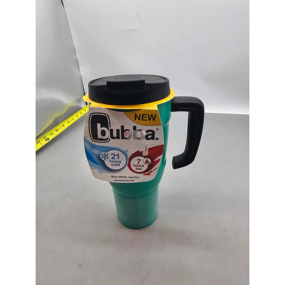 Bubba Hero XL 30oz Insulated Travel Mug Teal Green Stainless Steel Tumbler Lid